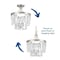 Progress Lighting Glimmer Collection Three-Light 15-1/2" Semi-Flush Convertible P2325-134 - alternate 2